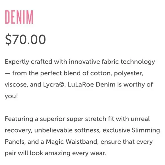 LuLaRoe Skinny Denim - Picture 9 of 10